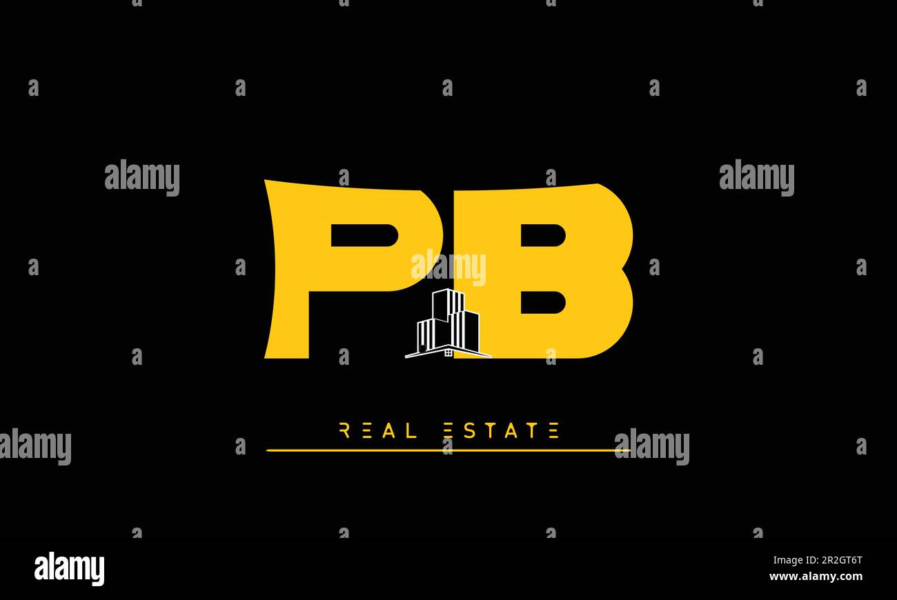 Lettres de l'immobilier moderne Creative logo PB , BP Illustration de Vecteur