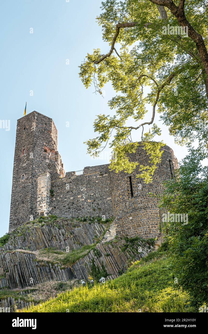 Siebenspitzenturm au château de Stolpen, Saxe, Allemagne Banque D'Images