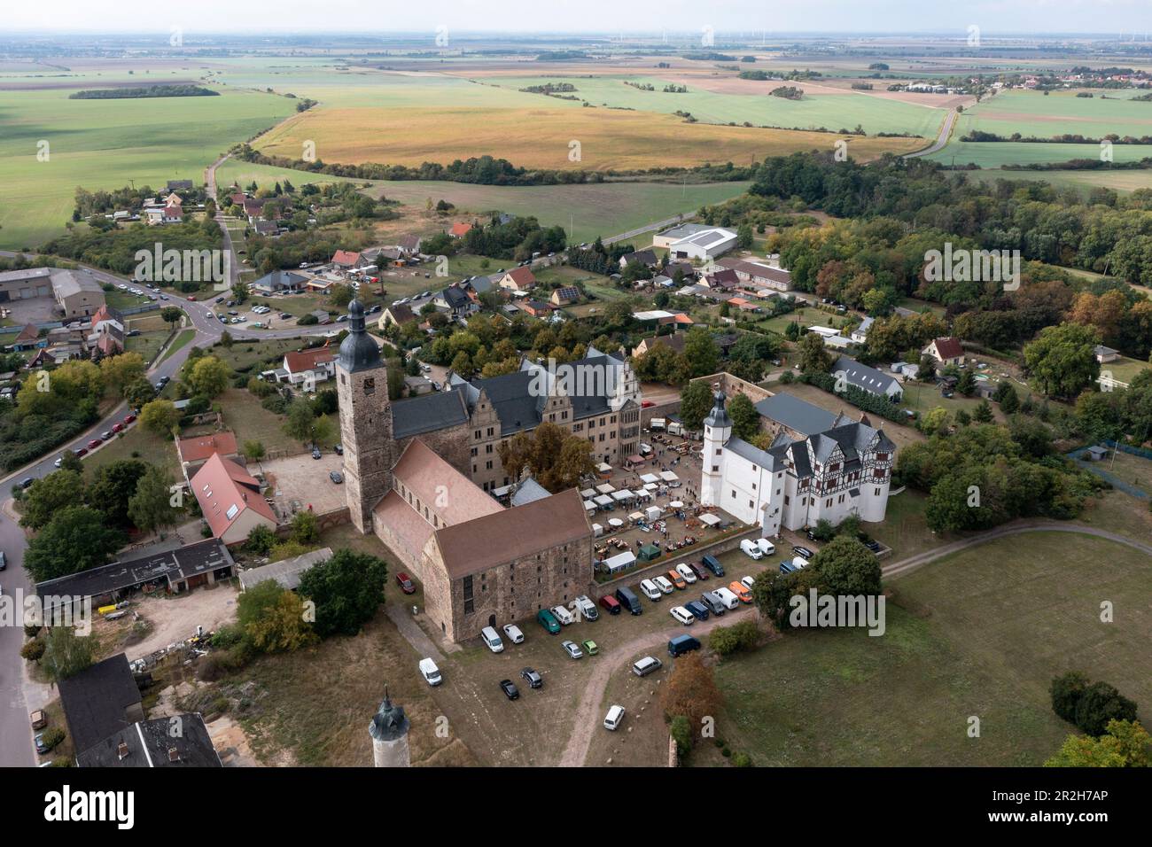 Château de Leitzkau, siège de la Fondation culturelle Saxe-Anhalt, Leitzkau, Gommern, Saxe-Anhalt, Allemagne Banque D'Images