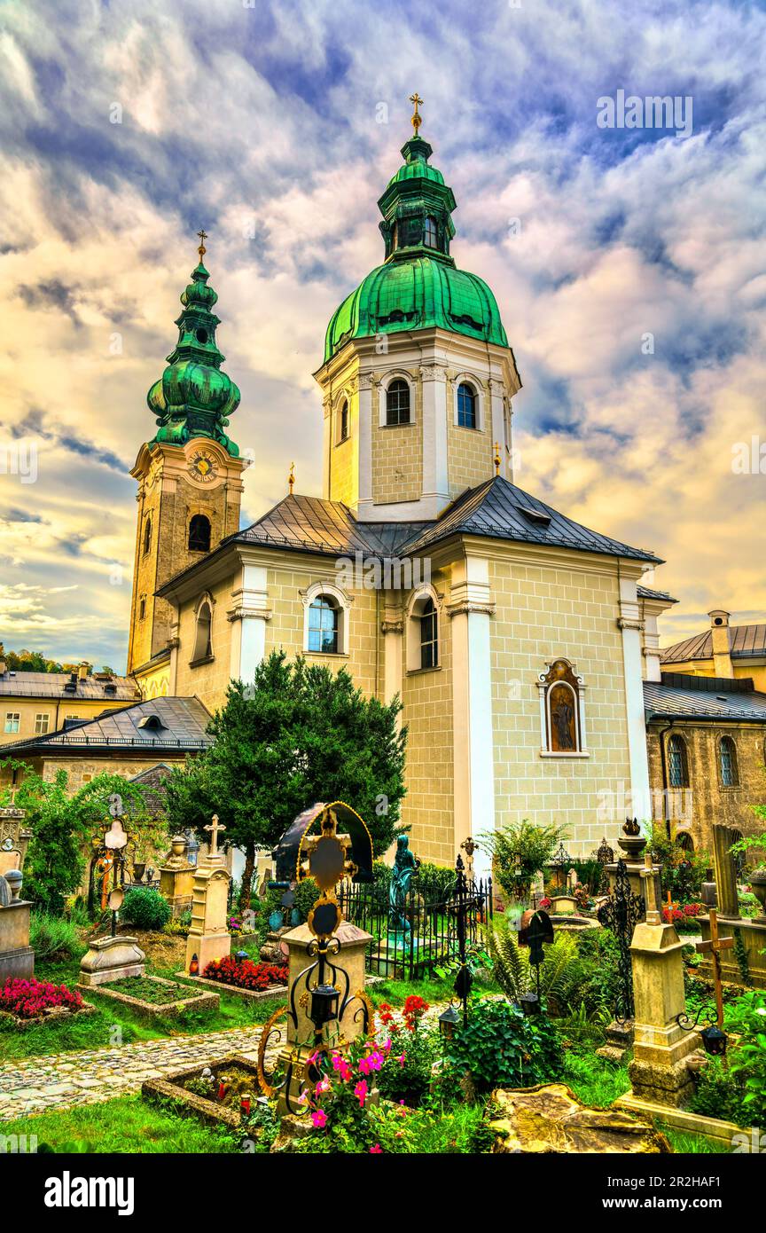 St. Eglise Pierre avec cimetière à Salzbourg, Autriche Banque D'Images