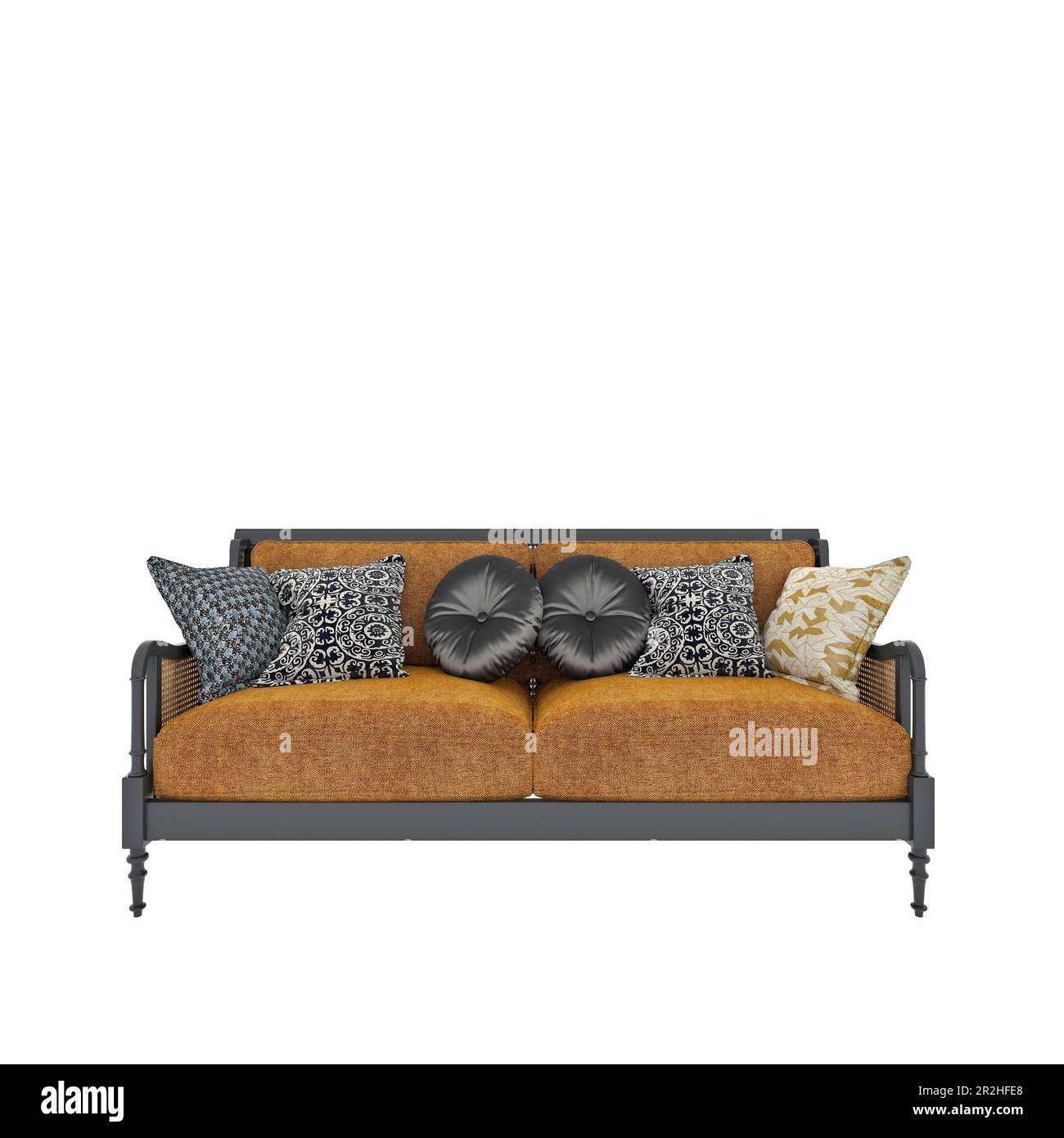 Canapé-lit moderne, rendu 3D Banque D'Images