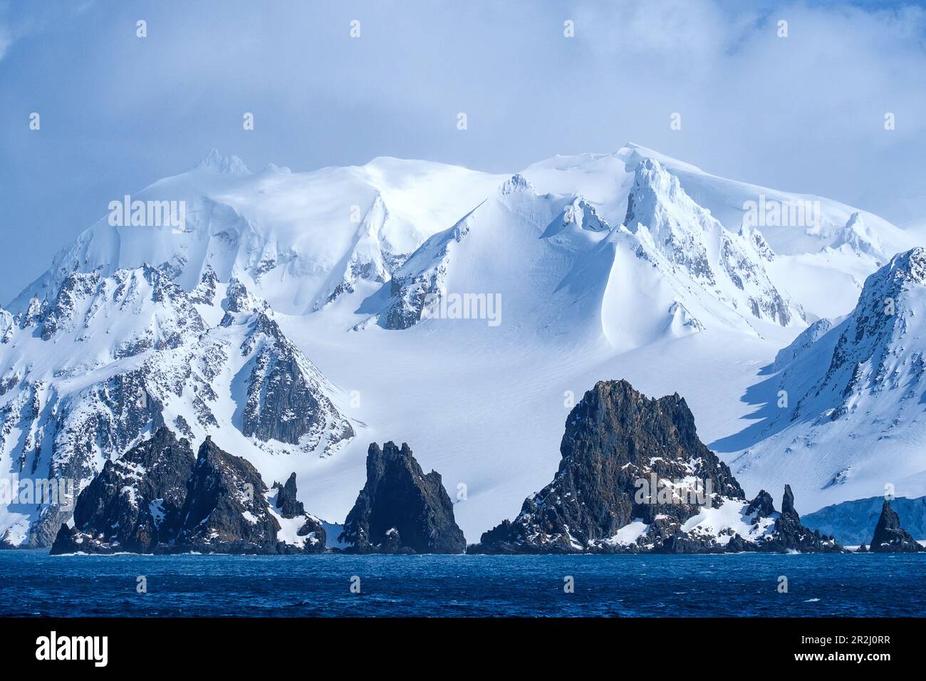 Paysage, neige couverte South Shetland Islands, Antarctique, régions polaires Banque D'Images