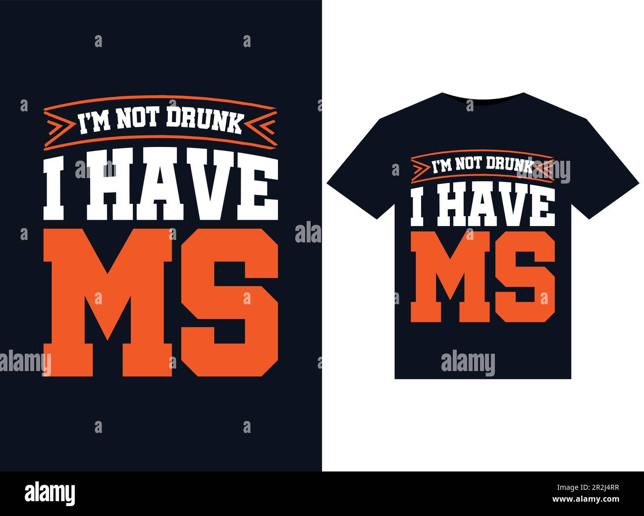 Je ne suis pas ivre, j'ai des illustrations MS pour la conception des T-shirts prêts à imprimer. Illustration de Vecteur