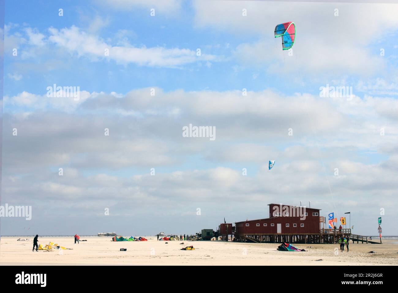 Le centre de sports nautiques XH20 est le centre des sports nautiques à Sankt Peter-Ording. Banque D'Images