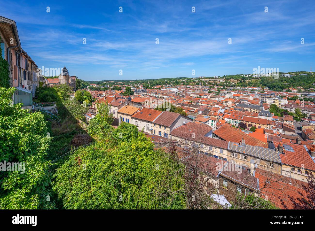 Vue sur Bar-le-Duc avec la tour de l'horloge, Meuse, Lorraine, Grand est, Alsace-Champagne-Ardenne-Lorraine, France Banque D'Images