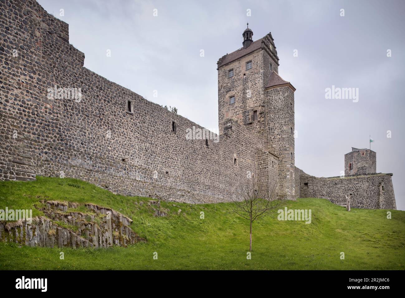 Château de Stolpen, petite ville de Saxe, région des montagnes de la Suisse saxonne-est de l'Ore, Saxe, Allemagne, Europe Banque D'Images