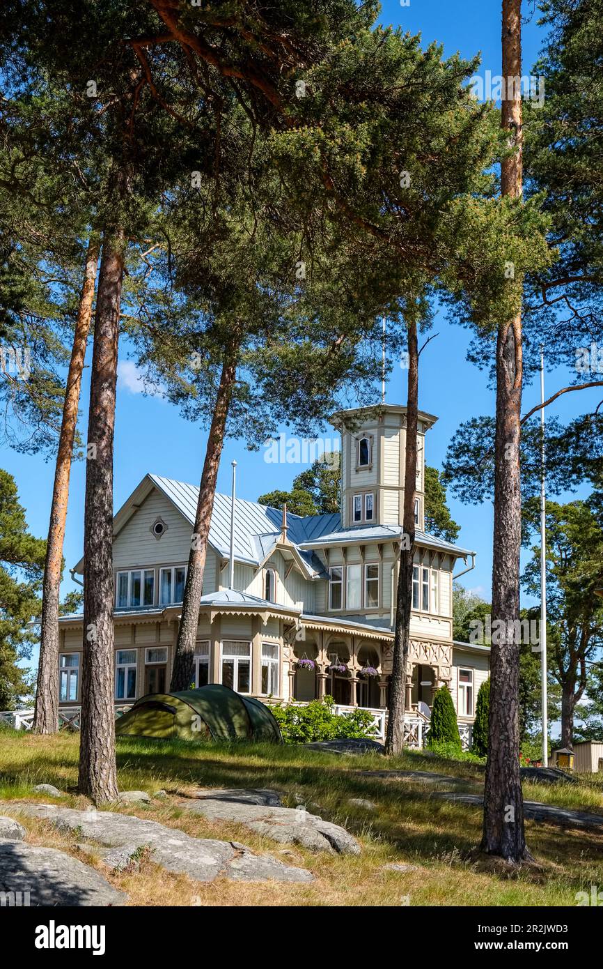 Ancienne villa à Rauma, côte ouest, Finlande Banque D'Images