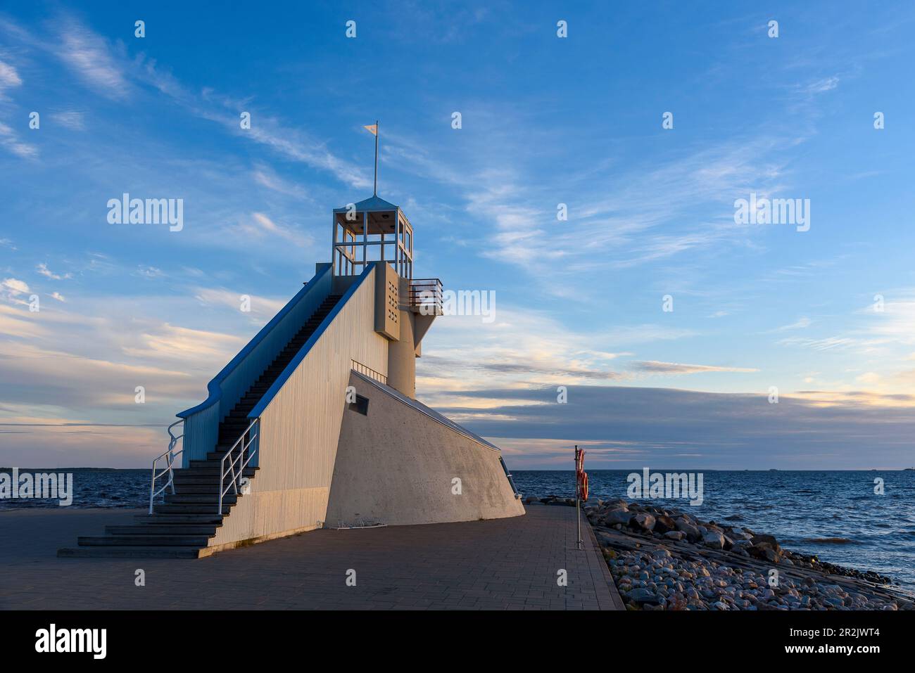 Nallikari, plage de la ville d'Oulus à Oulo, Oulo, Finlande Banque D'Images