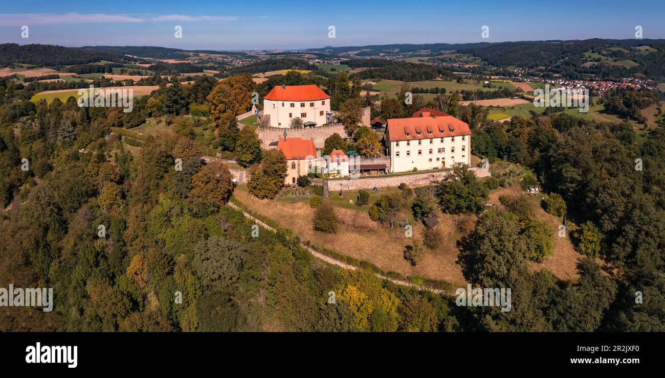 Le château de Reichenberg dans l'Odenwald est une destination attrayante, Hesse, Allemagne Banque D'Images