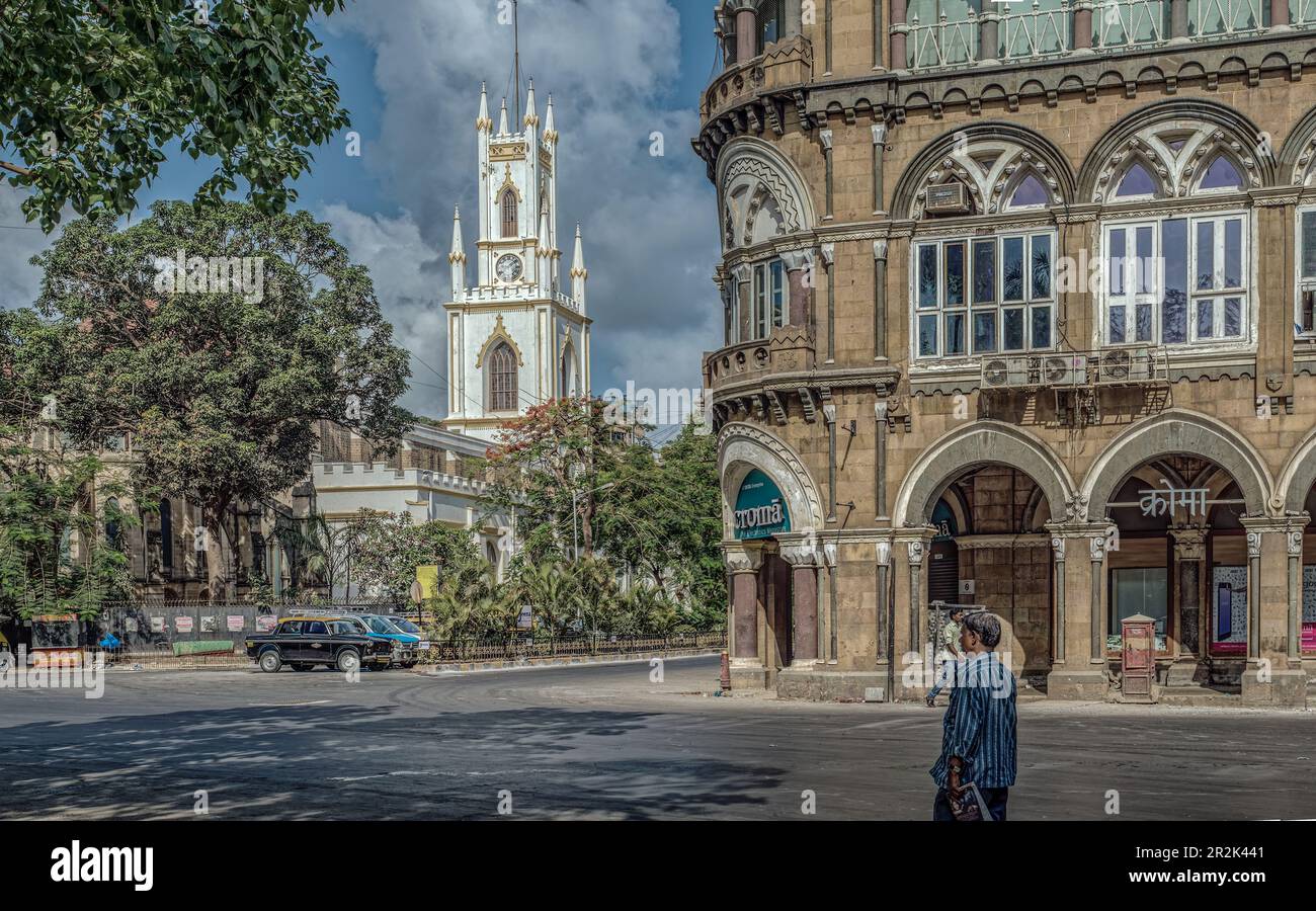 04 24 2015 derrière la cathédrale St Thomas, Mumbai, Maharashtra, Inde, Asie Banque D'Images