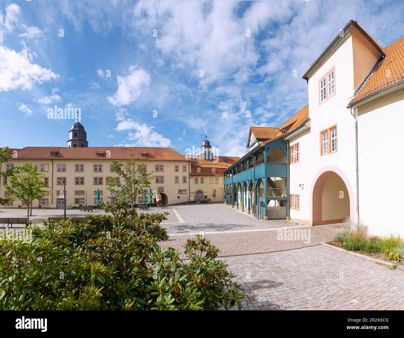 Philippsthal (Werra); Palais Philippsthal, cour intérieure Banque D'Images