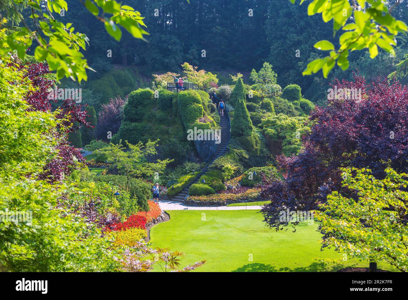 Victoria, les Butchart Gardens, Sunken Garden Banque D'Images