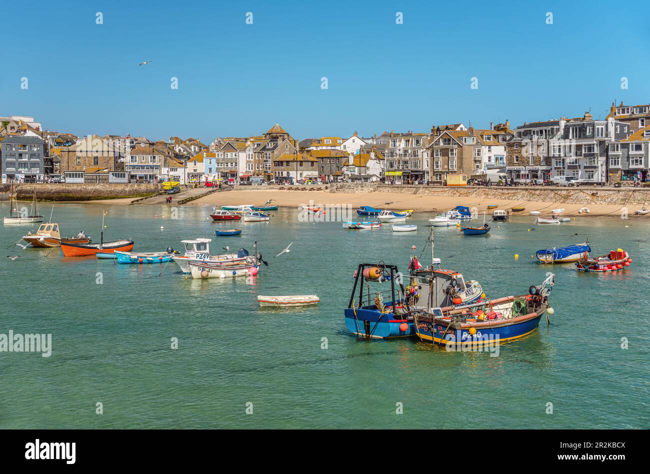 Port de pêche de Saint-Ives, vue depuis Smeatons Pier, Cornwall, Angleterre, Royaume-Uni Banque D'Images