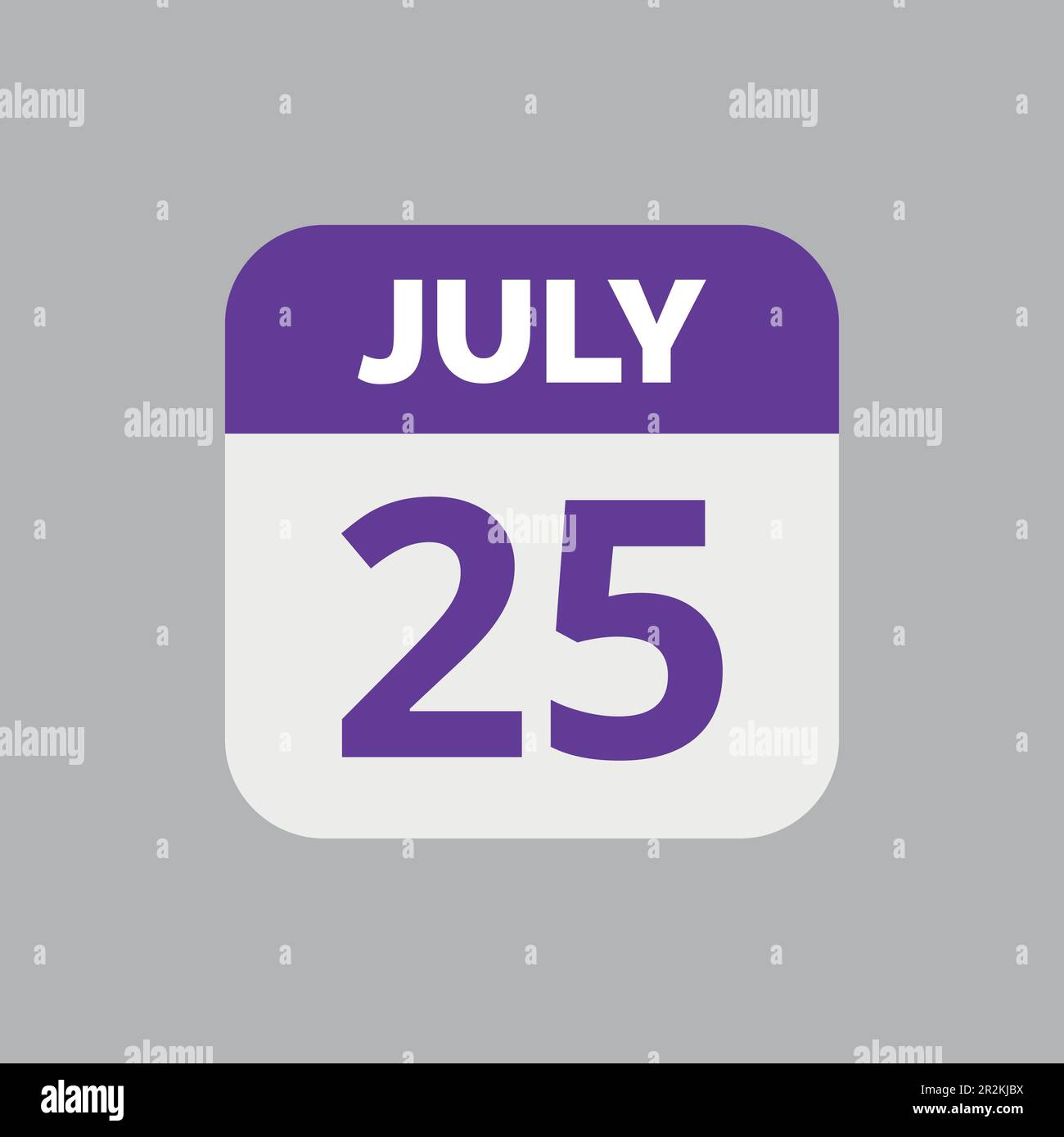 25 juillet Banque d'images vectorielles Alamy