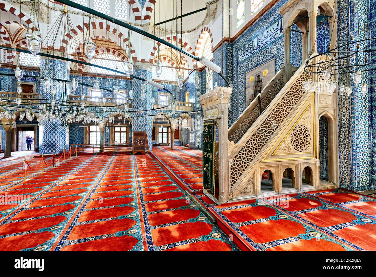 Istanbul Turquie. Mosquée Rüstem Pasha Banque D'Images