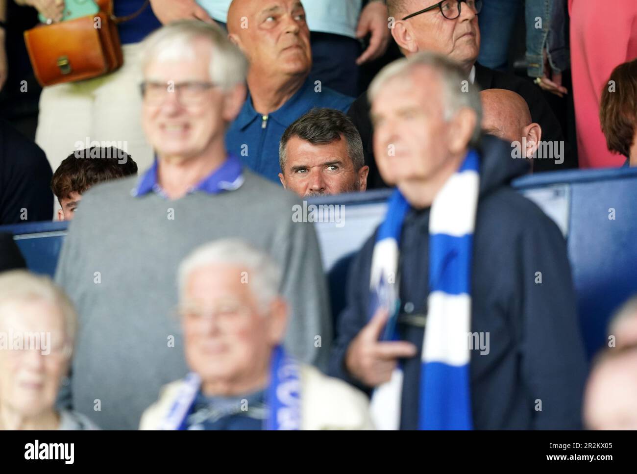 Roy Keane dans les stands pendant la Sky Bet League deux matchs de  demi-finale de deuxième jambe à Edgeley Park, Stockport. Date de la photo:  Samedi 20 mai 2023 Photo Stock - Alamy