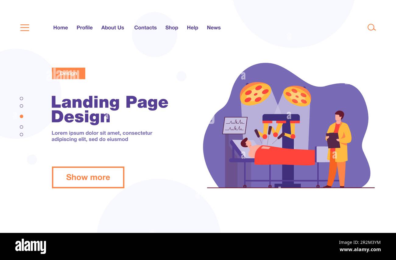 Robot fonctionnant sur le patient Illustration de Vecteur