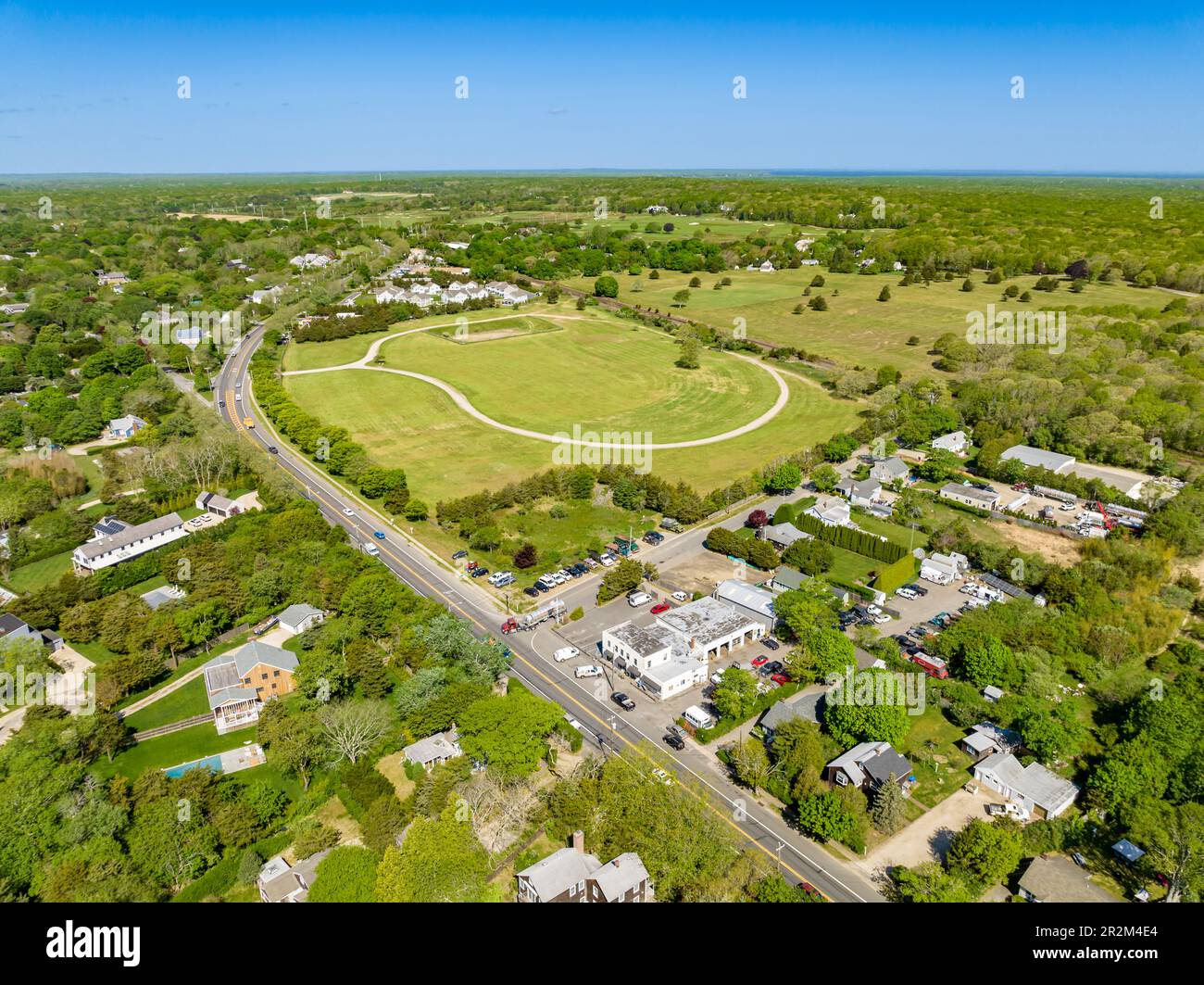 vue aérienne d'amagansett, ny Banque D'Images