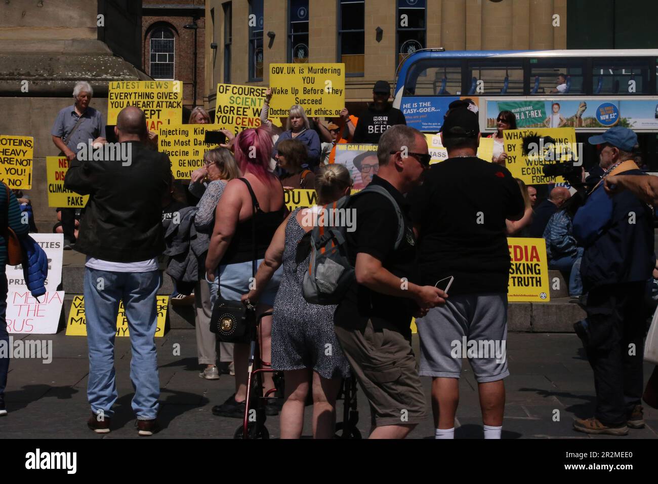 Anti Globlist, anti-vaccination des manifestants, Patriotic alternative View au Newcastle City Centre, Newcastle upon Tyne, Royaume-Uni. 20th mai 2023. Credit: DEW/Alamy Live News Banque D'Images