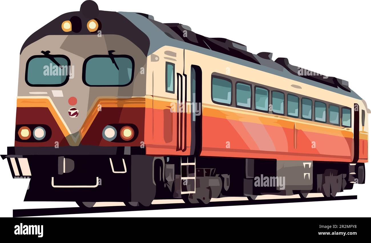 Locomotive à vapeur sur blanc Illustration de Vecteur