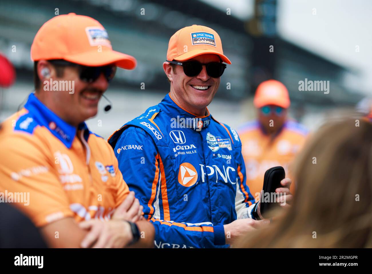 Indianapolis, États-Unis. 19th mai 2023. Scott Dixon (9) de Nouvelle-Zélande et Chip Ganassi Racing, s'exerce le vendredi rapide avant l'Indy 500 2023 au circuit automobile d'Indianapolis à Indianapolis, Indiana. (Photo de Jeremy Hogan/SOPA Images/Sipa USA) crédit: SIPA USA/Alay Live News Banque D'Images