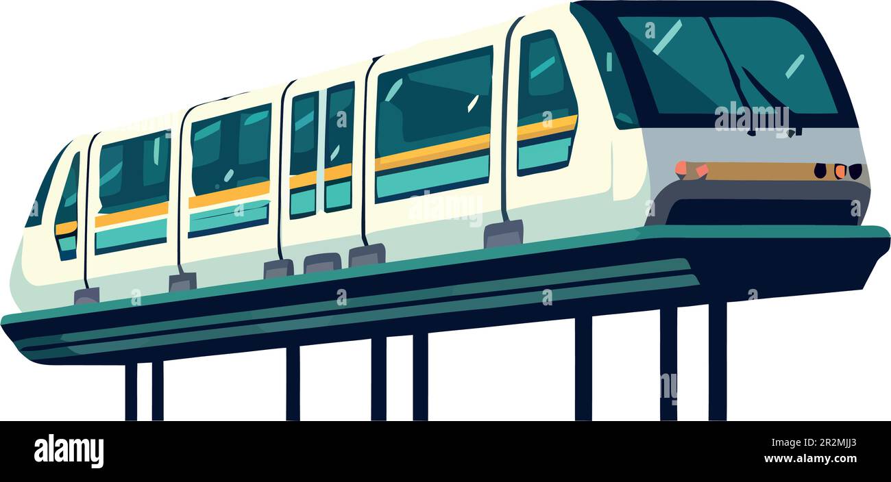 illustration de train roulant sur blanc Illustration de Vecteur