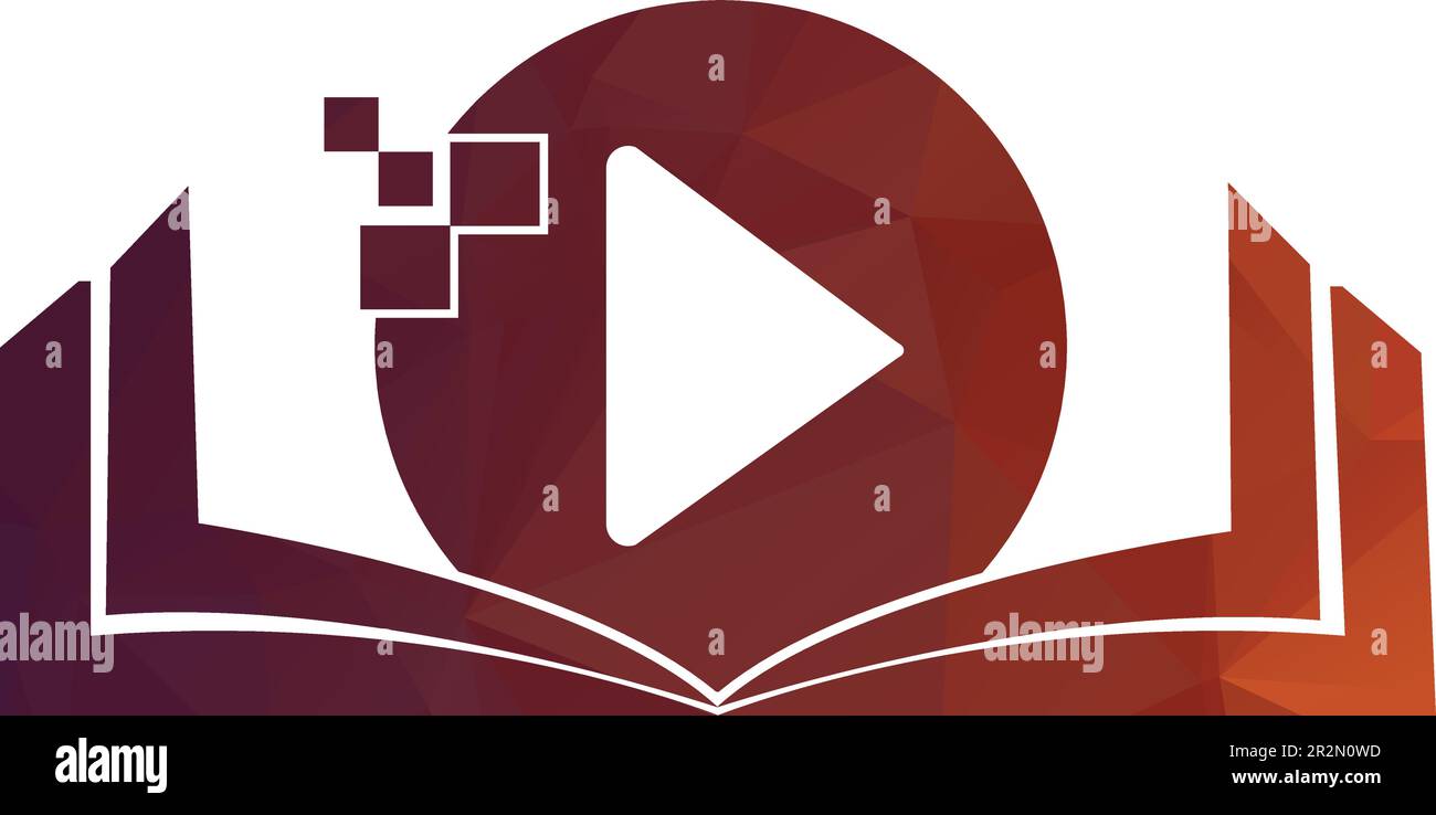 Modèle d'icône de conception de logo de support de livre. Illustration du logo de lecture de livre Illustration de Vecteur