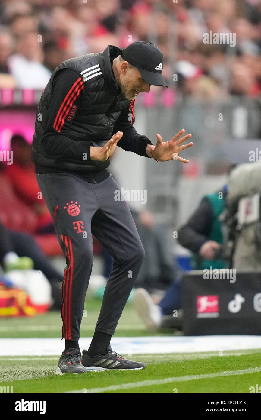 Bayern's head coach Thomas Tuchel reacts during the German Bundesliga