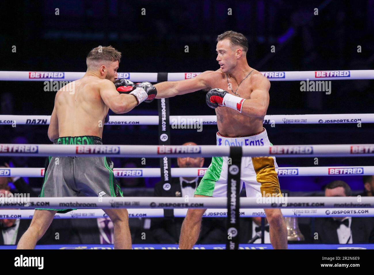 Dublin, Irlande. 20th mai 2023. Paddy Donovan bat Sam O'Maison dans le sixième tour via TKO pendant la boxe de salle de match: Katie Taylor vs Chantelle Cameron à 3Arena, Dublin, Irlande, 20th mai 2023 ( Credit: DaN Cooke/Alay Live News Banque D'Images