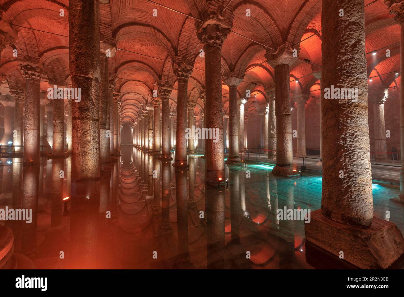 Célèbre Citerne Basilique (Yerebatan Sarnici) à Istanbul, Turquie Banque D'Images