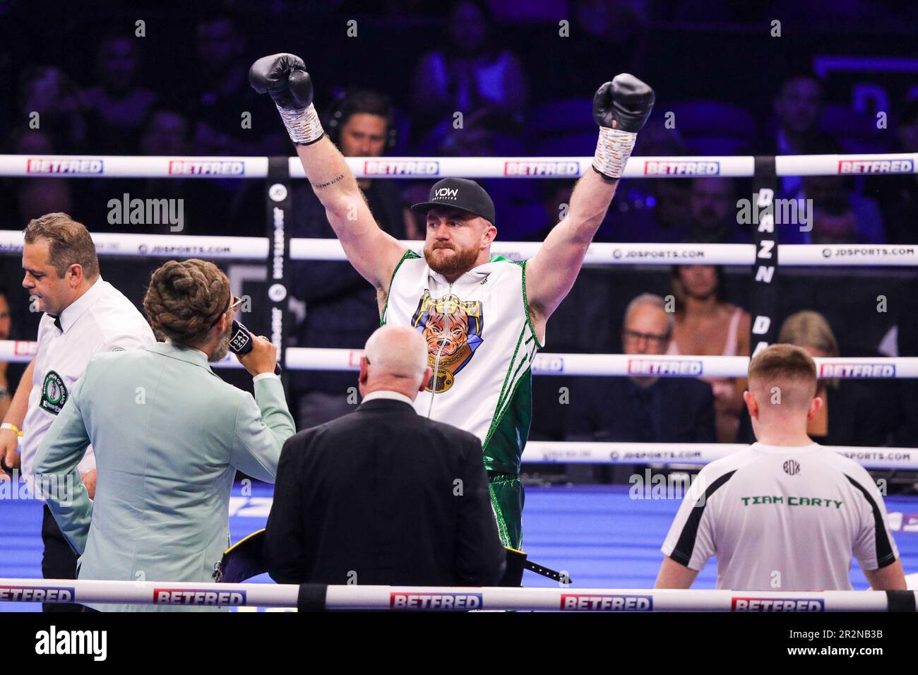 Dublin, Irlande. 20th mai 2023. Thomas Carty bat Jay McFarlane via TKO au deuxième tour pour prendre le titre Celtic Heavyweight vacant pendant la boxe de salle de match: Katie Taylor vs Chantelle Cameron à 3Arena, Dublin, Irlande, 20th mai 2023 ( Credit: Dan Cooke/Alay Live News Banque D'Images