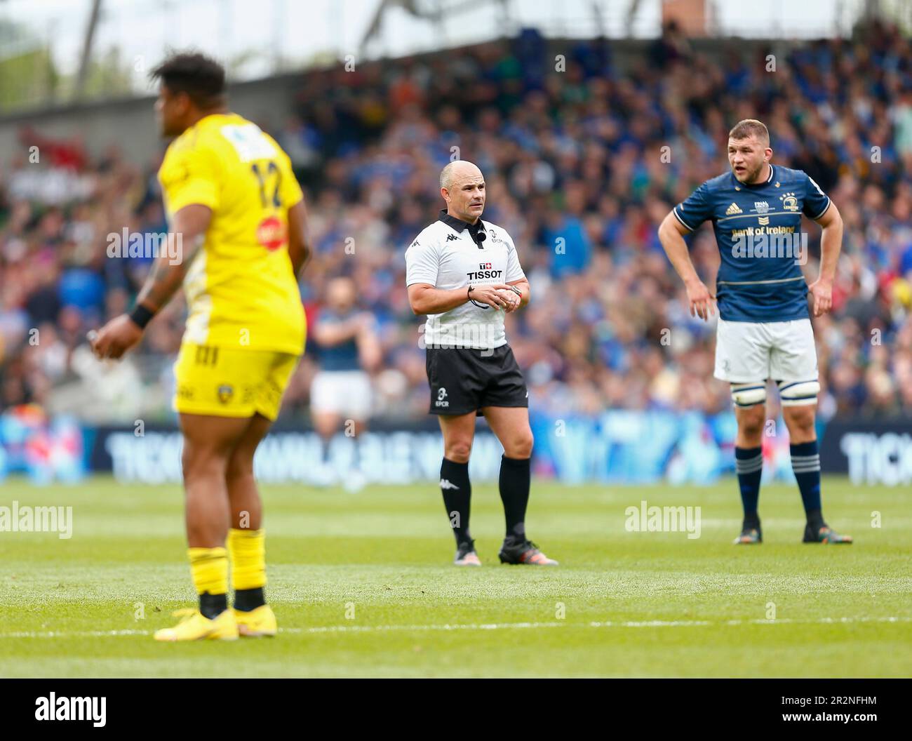 Stade Aviva, Dublin, Irlande. 20th mai 2023. Finale de la coupe des champions Heineken Rugby, Leinster versus la Rochelle: Arbitre Jaco Peyper Credit: Action plus Sports/Alamy Live News Banque D'Images