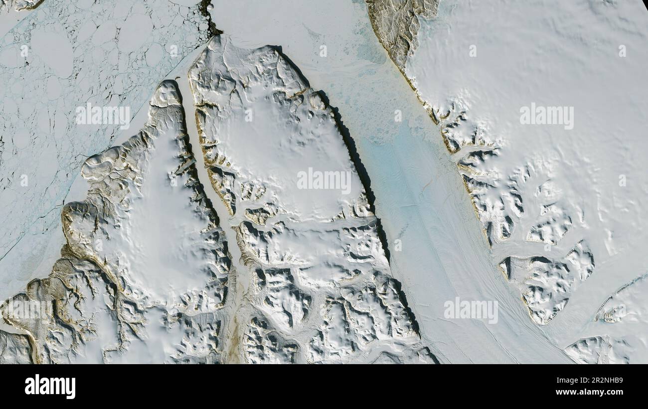 Antenne du glacier Petermann, Groenland Mai 2023 Banque D'Images