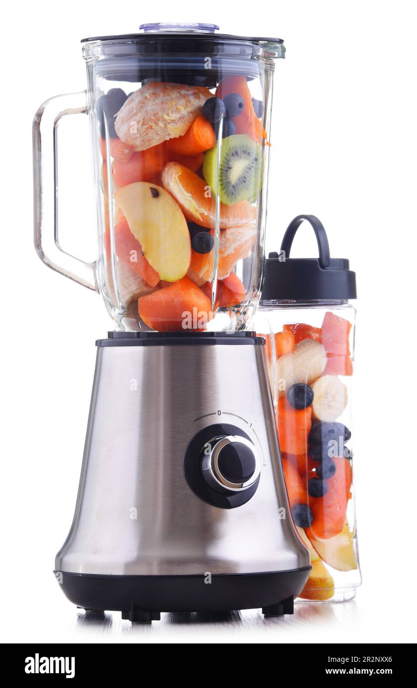 Blender pour milk-shakes, smoothies, préparation des aliments et mélange congelé Banque D'Images