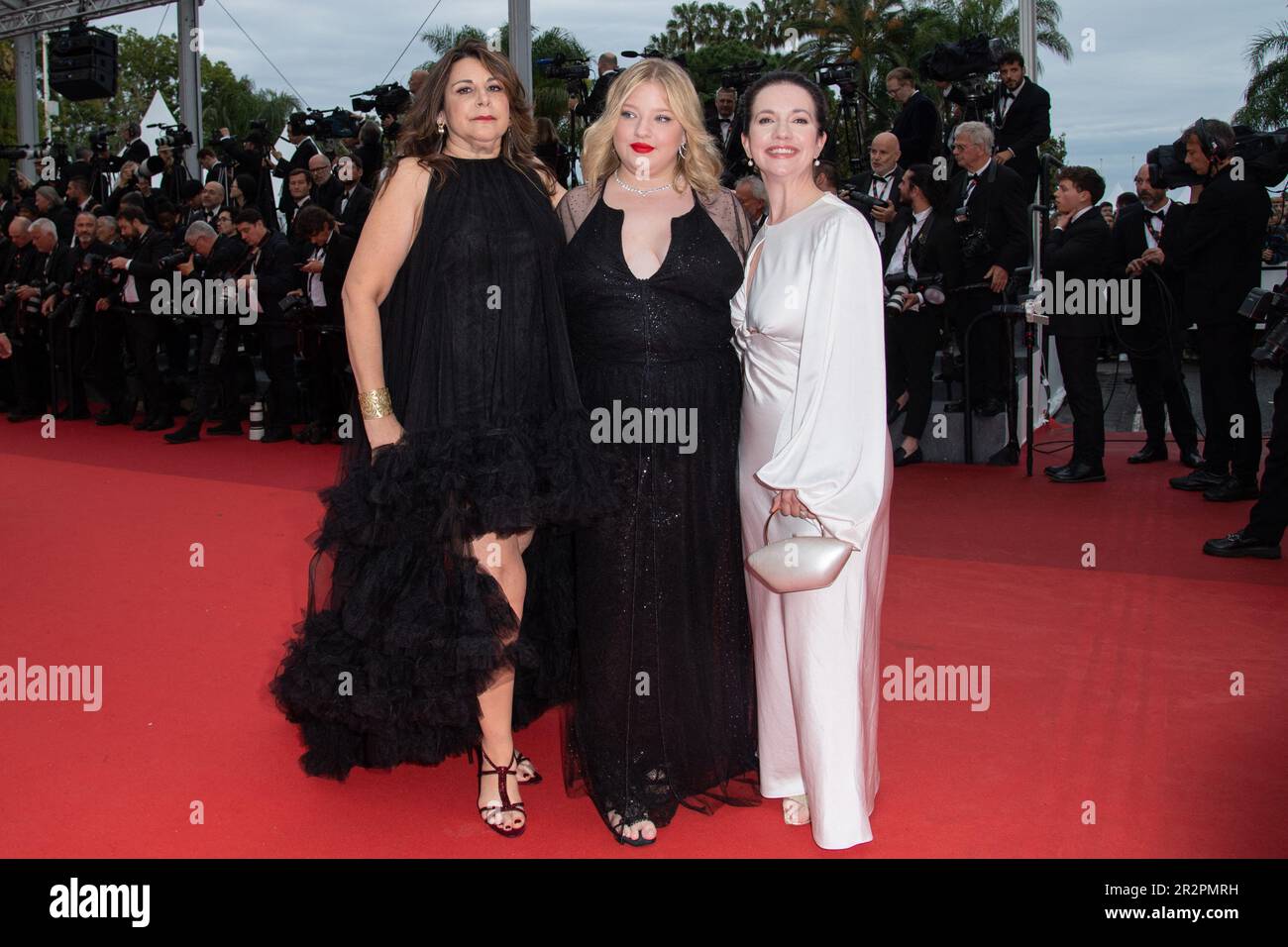 Cannes, France. 20th mai 2023. Francesca Scorsese, Cathy Scorsese, Domenica Cameron-Scorsese assister à la première Killers of the Flower Moon dans le cadre du Festival de Cannes 76th à Cannes, France sur 20 mai 2023. Photo d'Aurore Marechal/ABACAPRESS.COM crédit: Abaca Press/Alay Live News Banque D'Images