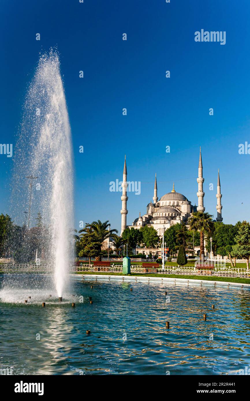 Mosquée bleue (mosquée sultan ahmed), mosquée impériale ottomane, zones historiques d'Istanbul, place Sultanahmet, Istanbul, Turquie Banque D'Images