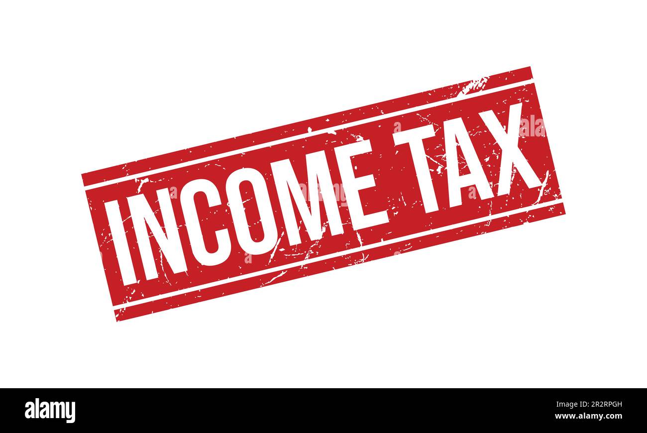 Impôt sur le revenu caoutchouc cachet vecteur Illustration de Vecteur