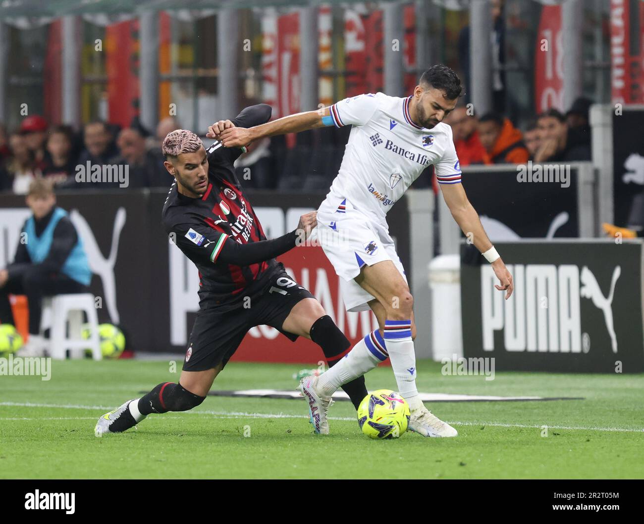 Milan, Italie. 20th mai 2023. Milan 20 mai 2023 Stadio G Meazza série de championnat italien A Tim 2022/23 AC Milan - UC Sampdoria dans la photo : Theo Hernandez pH Antonio Saia crédit: Kines Milano/Alay Live News Banque D'Images