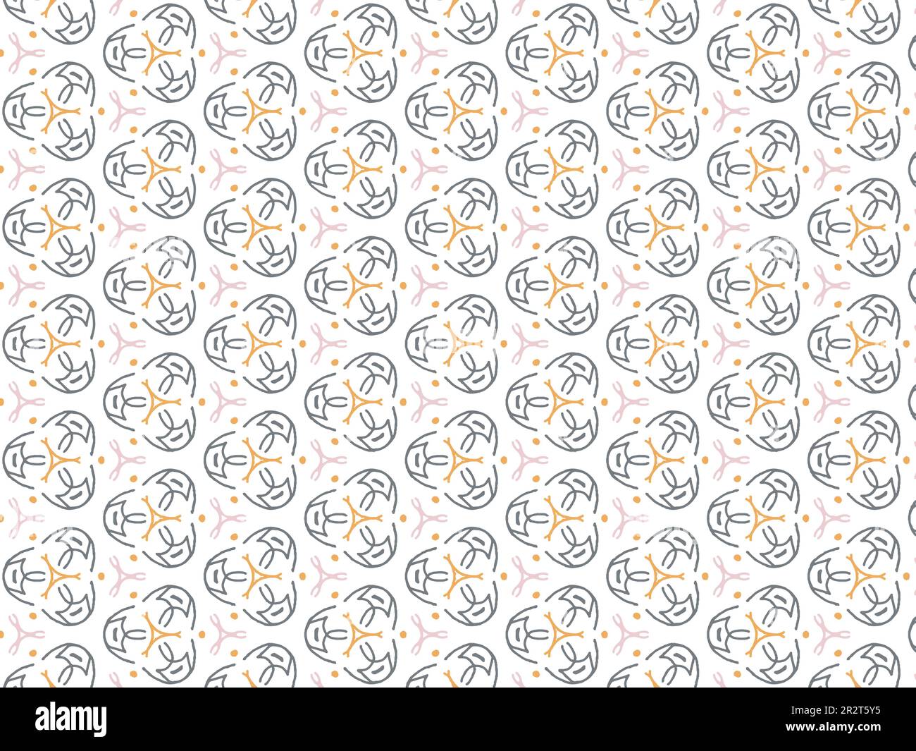 Illustration vectorielle de l'orange et violet Résumé Mandala ou Ikat texture sans couture motif pour fond d'écran. Illustration de Vecteur