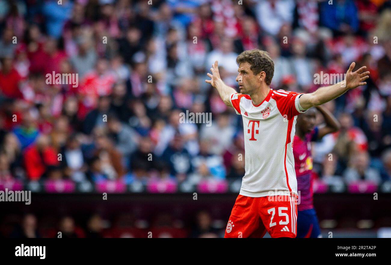 Munic, Allemagne. 20th mai 2023. Thomas Mueller (Muenchen) FC Bayern München - RB Leipzig 20.05.2023 Copyright (nur für journalistische Zwecke) by : Banque D'Images