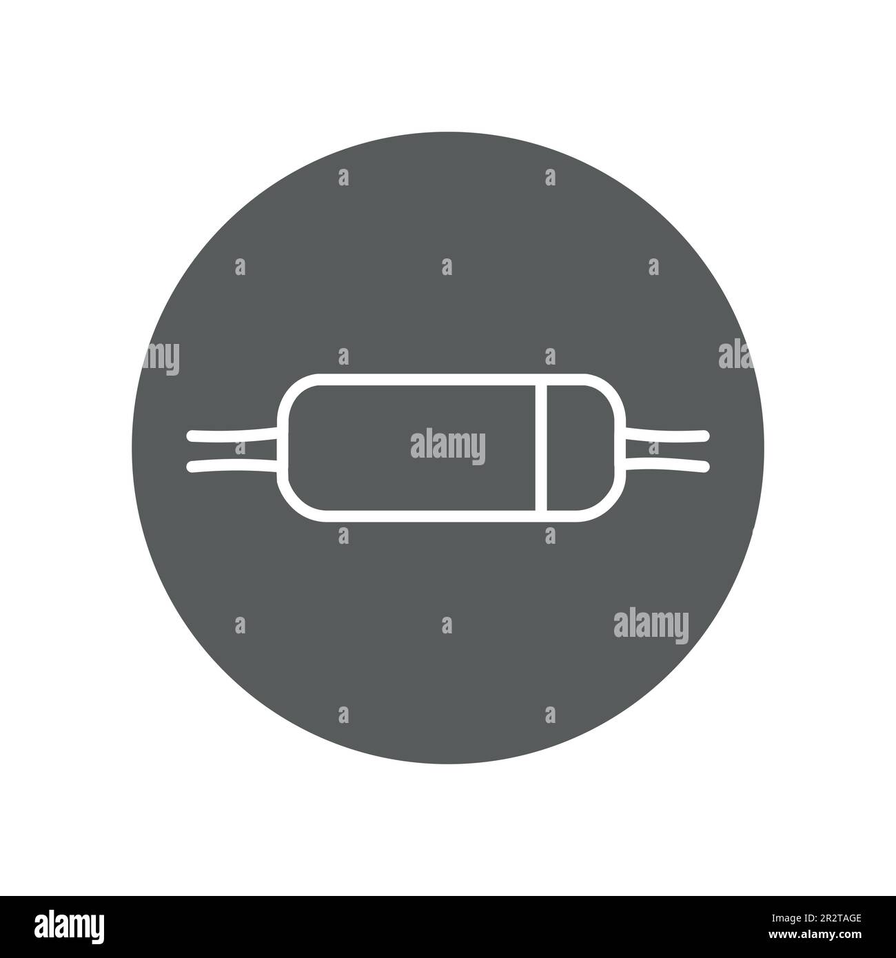 Icône de ligne noire de diode Zener. Pictogramme pour page Web, application mobile, Promo. Illustration de Vecteur