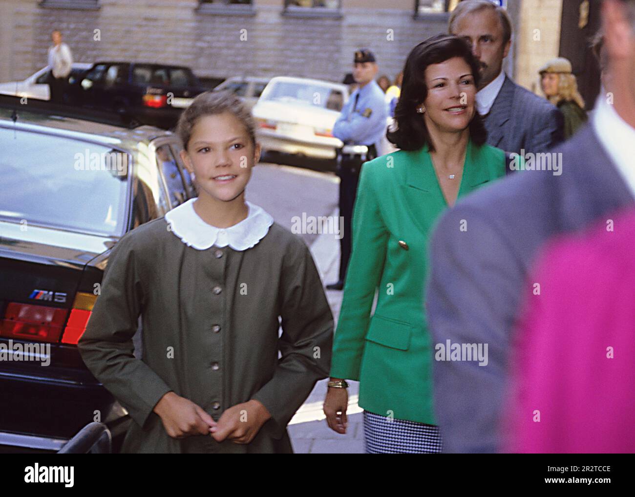 LA PRINCESSE DE LA COURONNE VICTORIA DE SUÈDE avec la mère la reine Silvia à la remise des diplômes avant l'été Banque D'Images