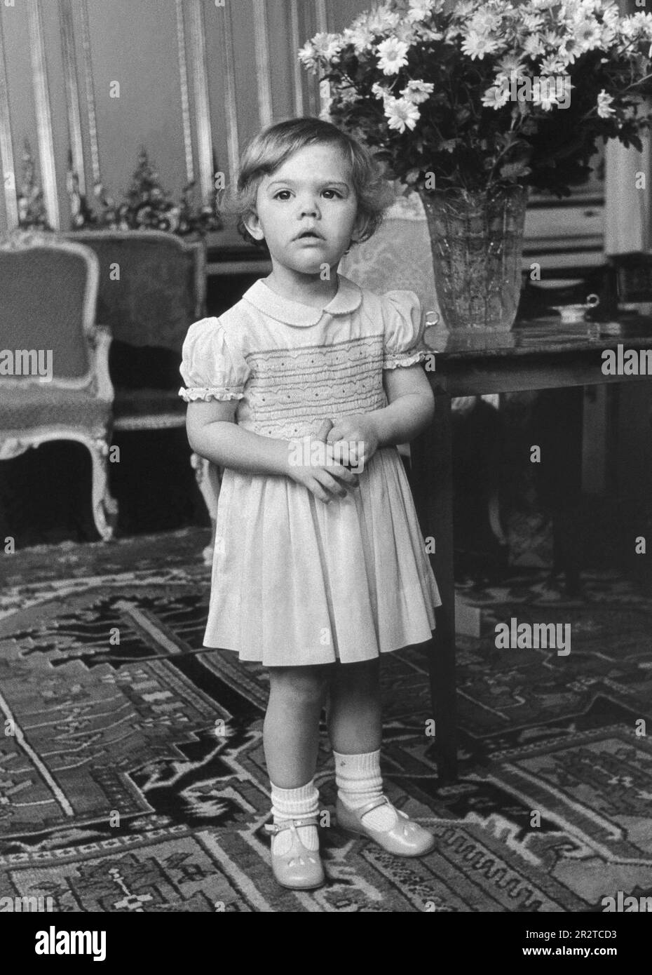 CROWN PRINCESS VICTORIA à l'heure de noël au Palais Royal de Stockholm Suède Banque D'Images