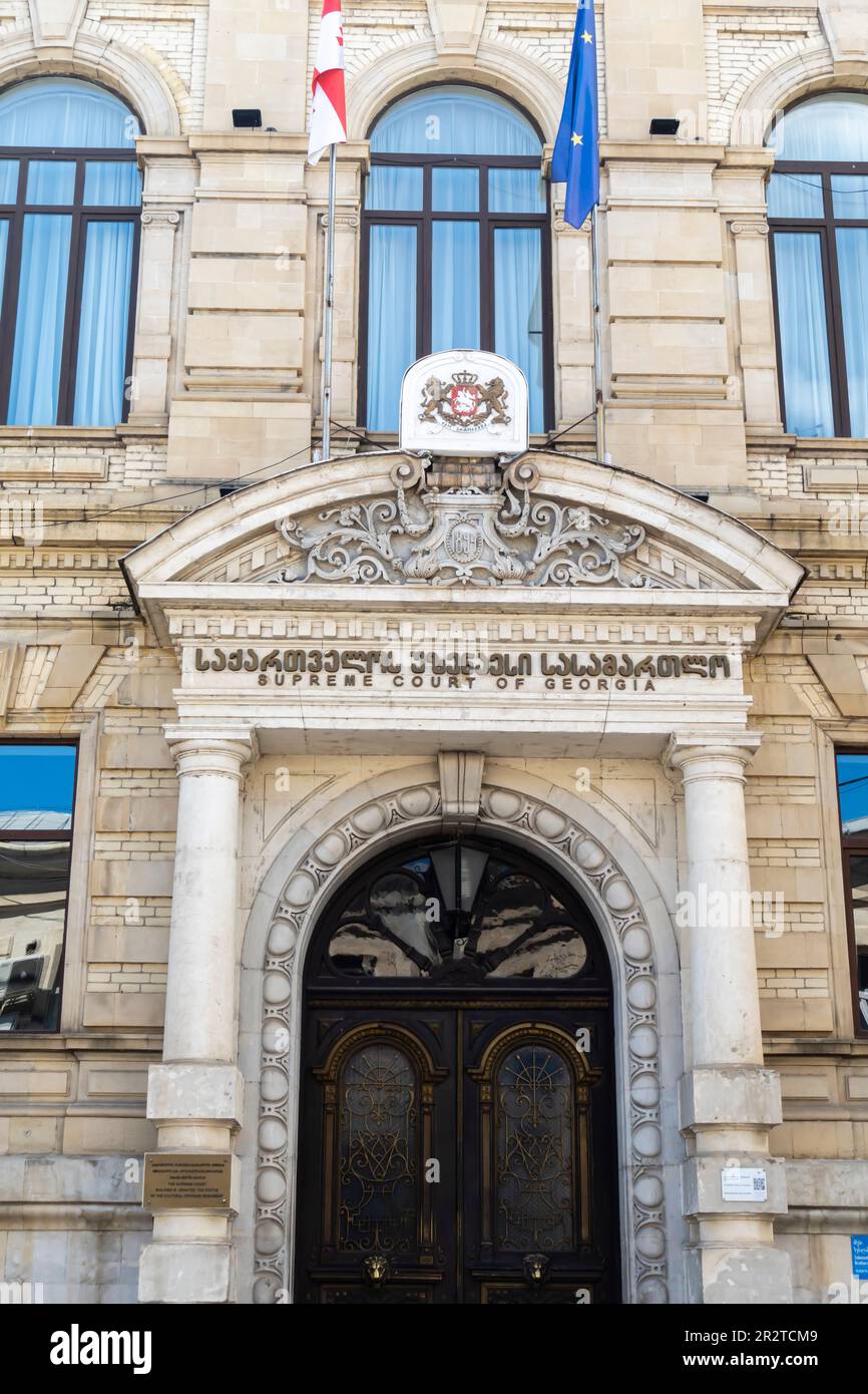 Le Palais de Justice, un bâtiment de la Cour suprême à Tbilissi, l'architecte Aleksander Szymkiewicz. Tbilissi Géorgie Banque D'Images