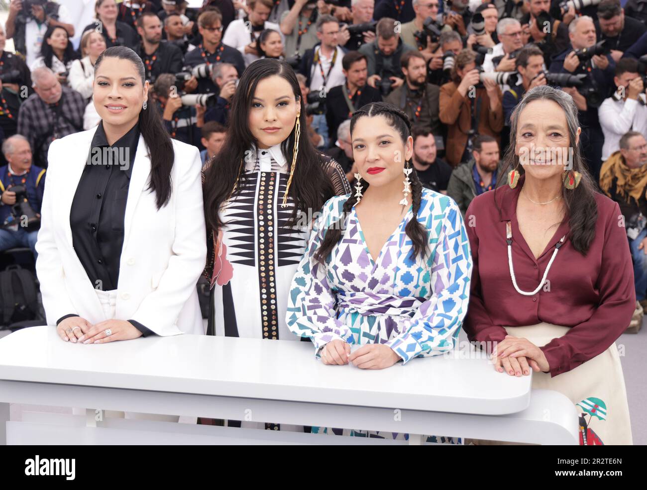 Cara Jade Myers, from left, Janae Collins, Jillian Dion, and Tantoo