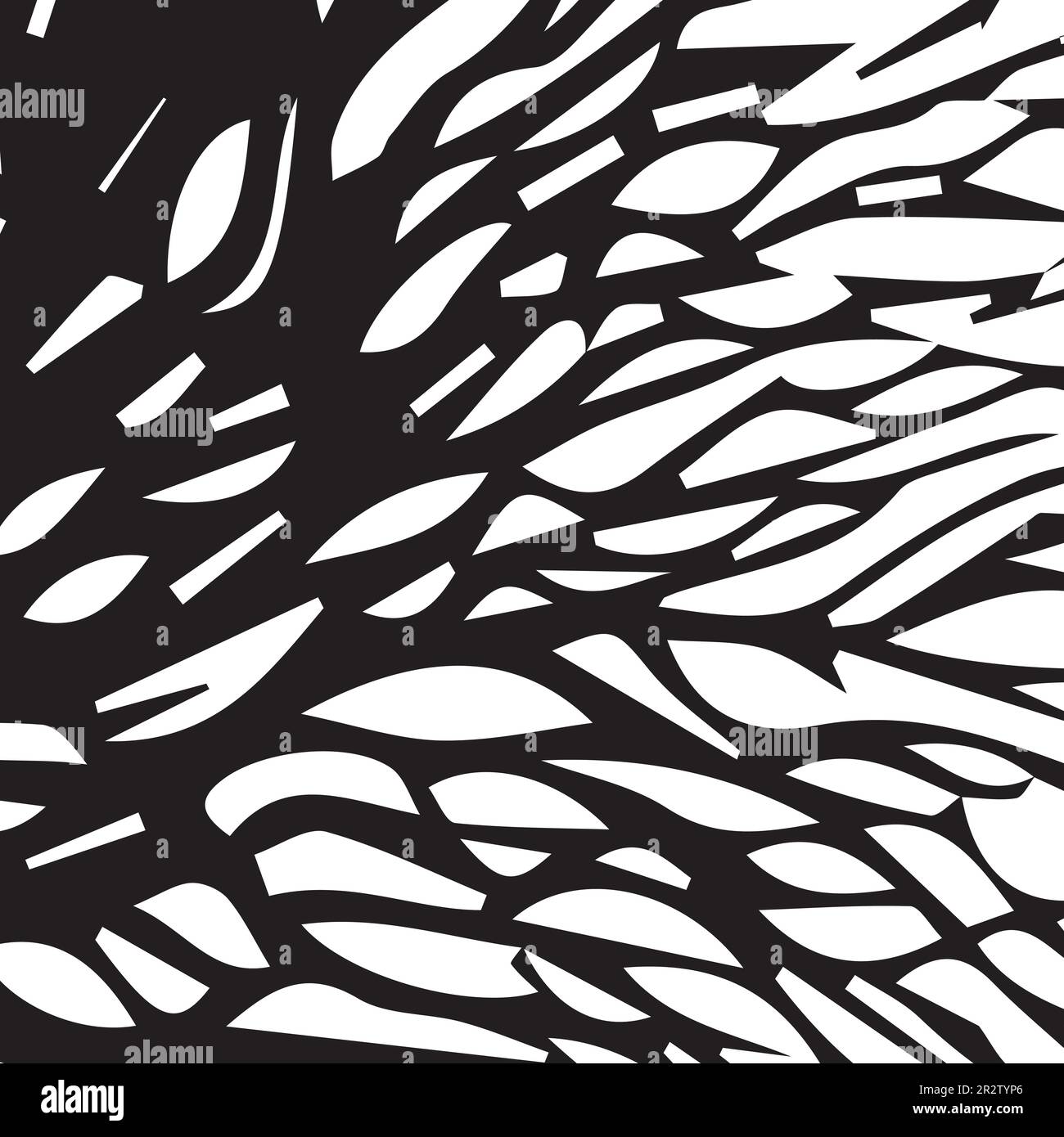 Image en noir et blanc d'un arbre avec un motif abstrait. Illustration de Vecteur