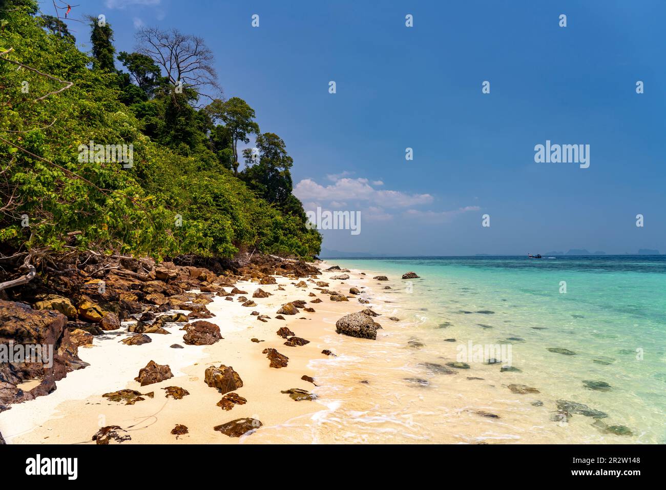 Traumstrand Ao-niang auf der Insel Koh Kradan in der Andamanensee, 2023 zum schönsten Strand der welt gewählt, Thaïlande, Asie | Dream Beach Ao-nia Banque D'Images