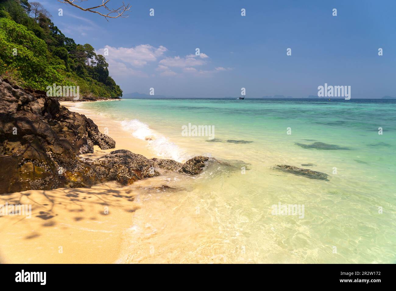 Traumstrand Ao-niang auf der Insel Koh Kradan in der Andamanensee, 2023 zum schönsten Strand der welt gewählt, Thaïlande, Asie | Dream Beach Ao-nia Banque D'Images