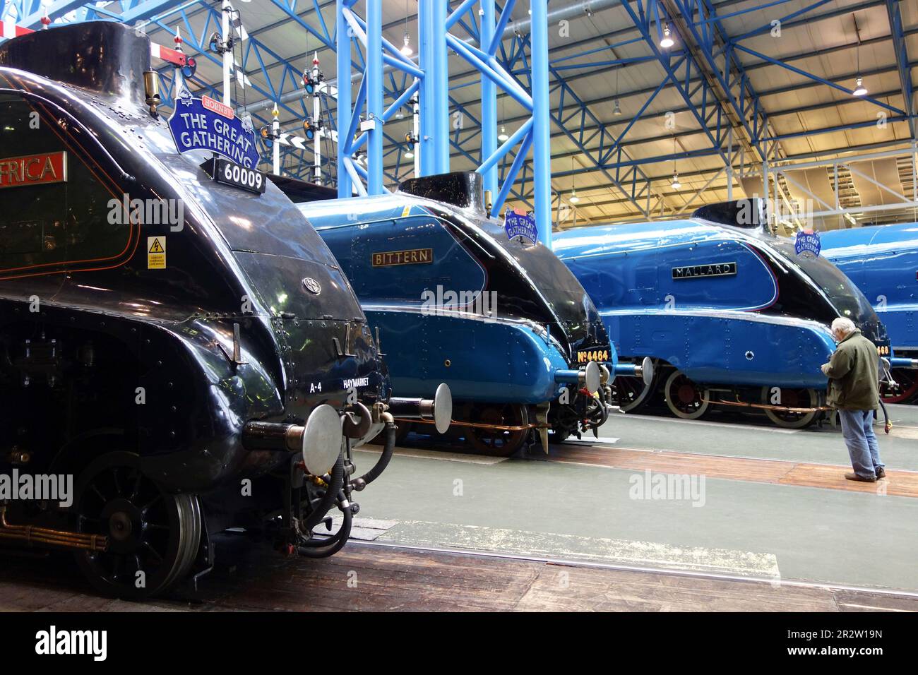 The Mallard, Musée national des chemins de fer, York, Angleterre Banque D'Images