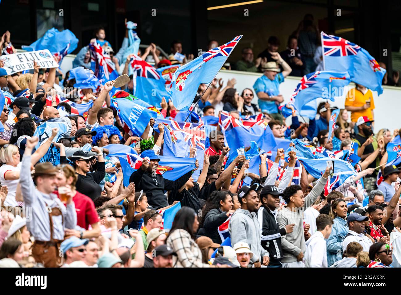 LONDRES, ROYAUME-UNI. 21th, mai 2023. Pendant les Fiji 7s contre la Nouvelle-Zélande 7s - série hommes HSBC World Rugby Sevens au stade de Twickenham le dimanche 21 mai 2023. LONDRES, ANGLETERRE. Credit: Taka G Wu/Alay Live News Banque D'Images